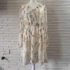 Floral Print Chiffon Dress